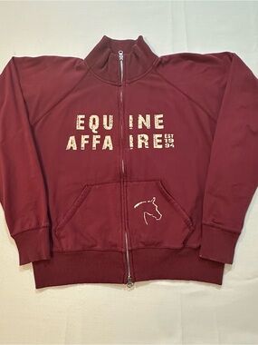 Enza Equine Affair Burgundy Full Zip Sweatshirt Women’s XL